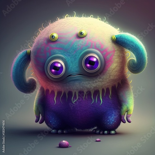 3d rendered illustration of an alien. AI generated