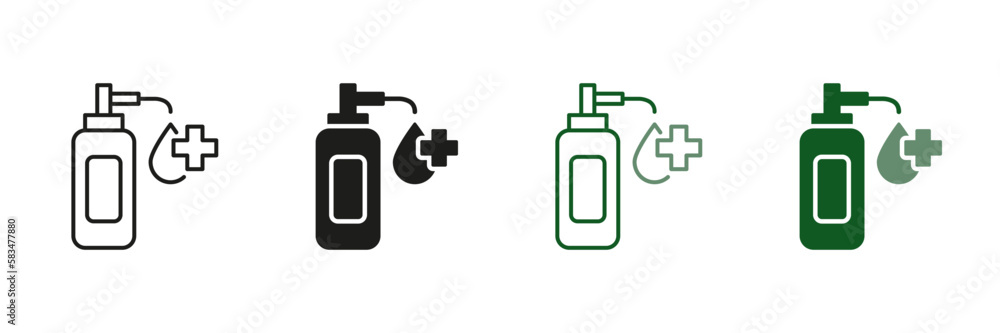 Sanitizer Gel or Antiseptic Liquid to Kill Bacteria Virus. Hand Sanitizer Bottle Symbol Collection. Alcohol Disinfection Bottle with Pump Line and Silhouette Icon Set. Isolated Vector illustration Sanitizer Gel or Antiseptic Liquid to Kill Bacteria Virus. Hand Sanitizer Bottle Symbol Collection. Alcohol Disinfection Bottle with Pump Line and Silhouette Icon Set. Isolated Vector illustration