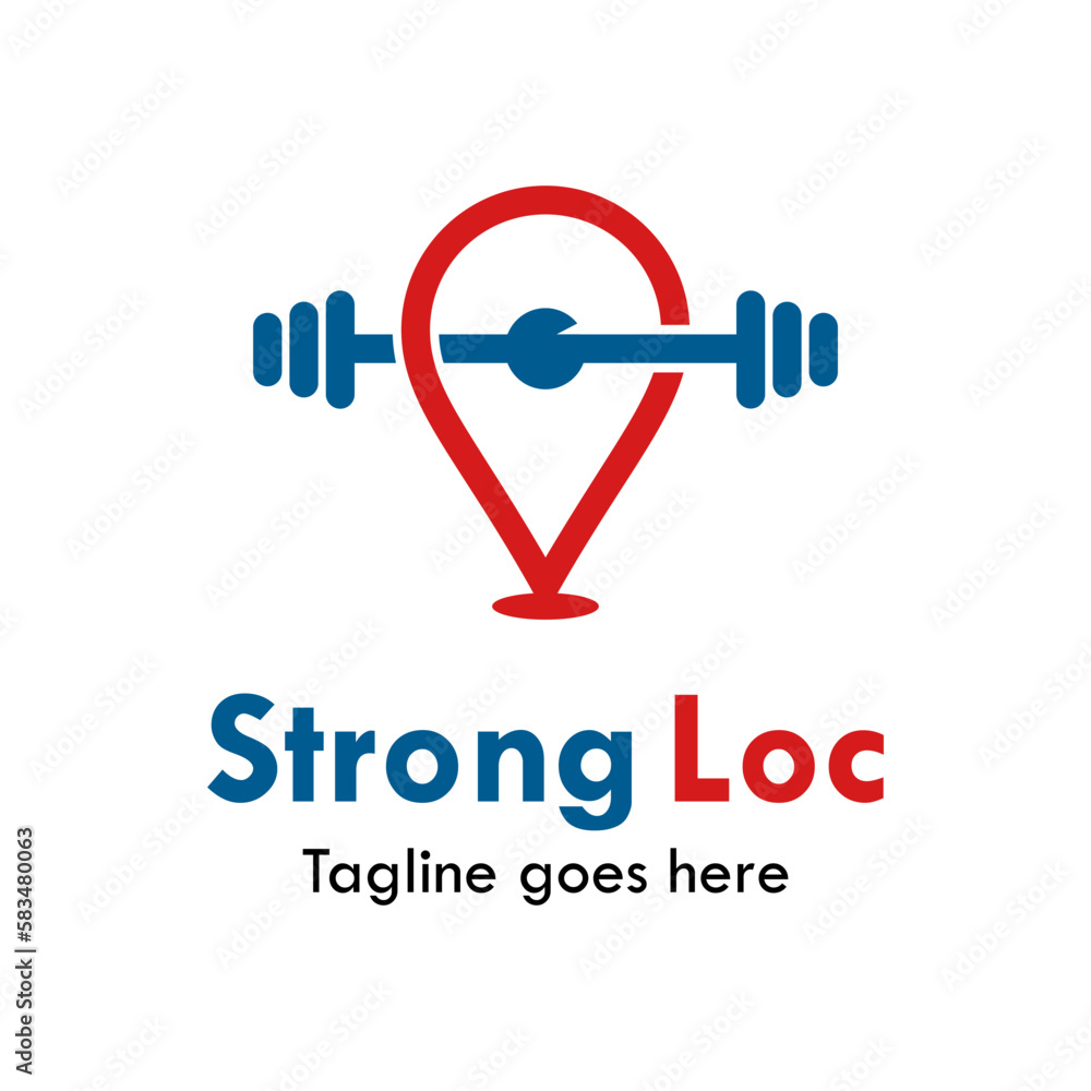 Strong loc or gym loc logo template illustration Strong loc or gym loc logo template illustration