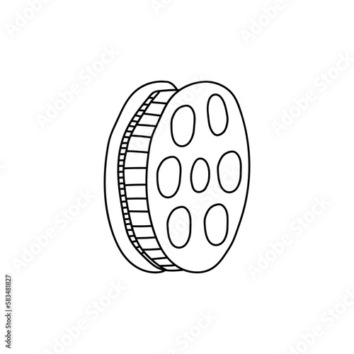 hand drawn doodle film strip illustration vector