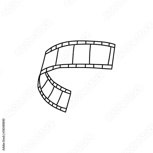 hand drawn doodle film strip illustration vector