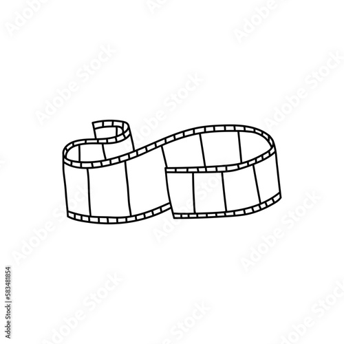 hand drawn doodle film strip illustration vector