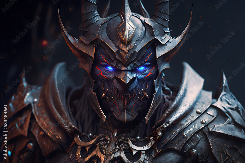Demon in armor. Generative AI Demon in armor. Generative AI