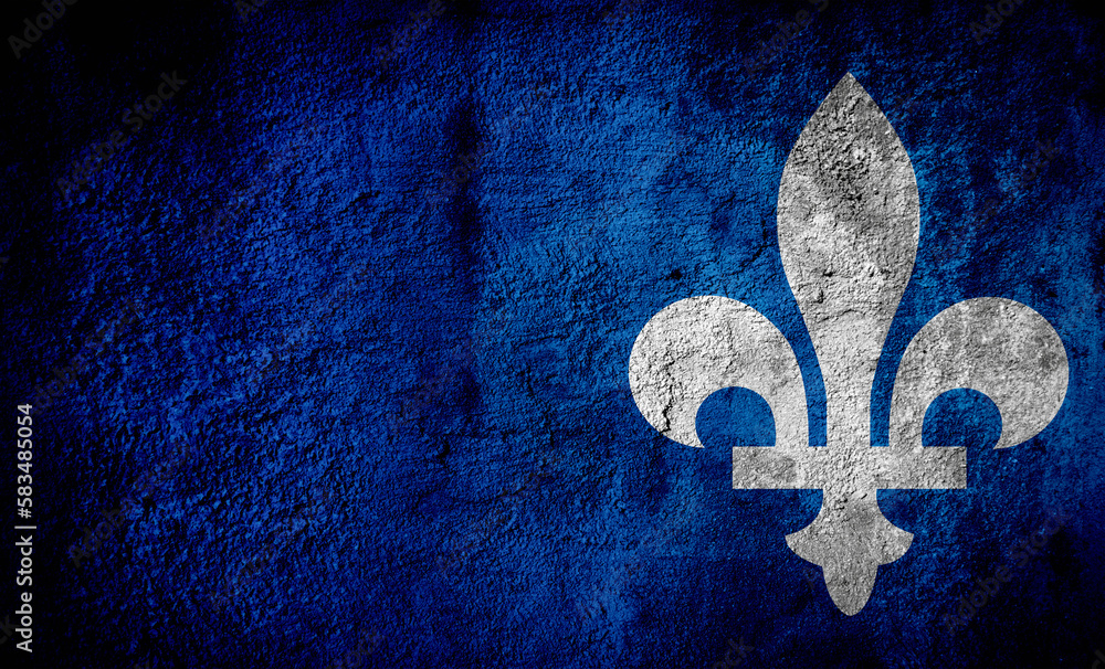 Naklejka premium Quebec Province Fleur de Lys emblem abstract background.