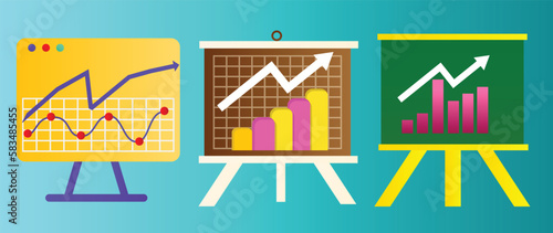 Analysis graph board vector
