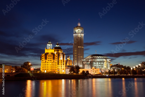 Obraz na płótnie Modern business center in Moscow, Russia w salonie