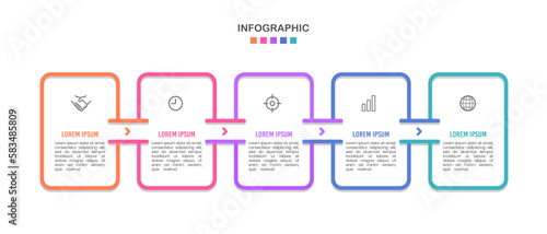 Infographic frame square template. Vector illustration.