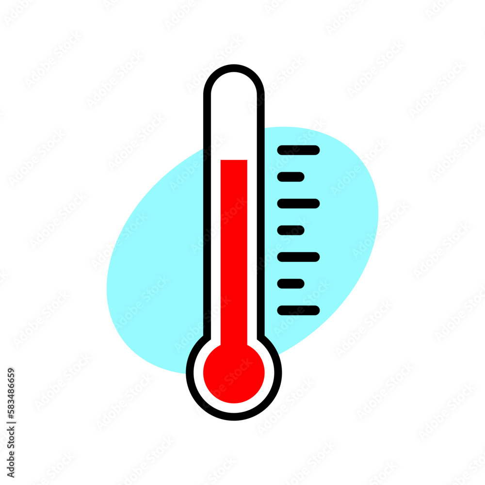 Thermometer vector icon on white background Thermometer vector icon on white background