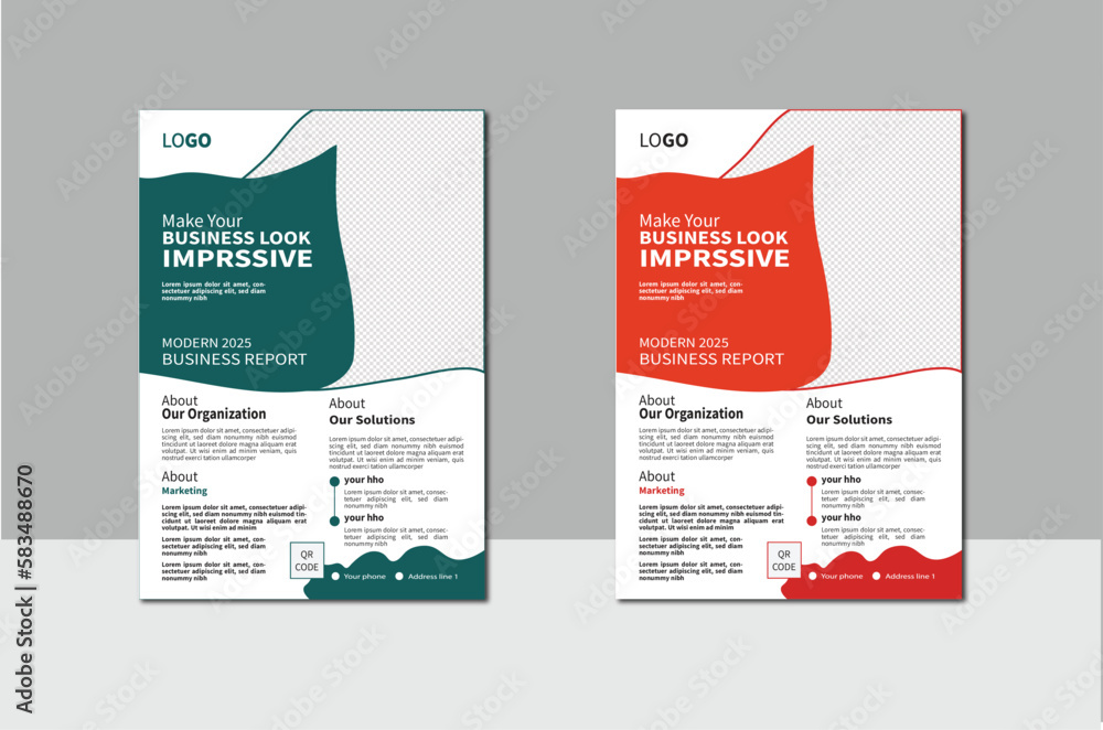Vector eco flyer, poster, brochure, magazine cover template. Modern green leaf, environment design. - Vector Vector eco flyer, poster, brochure, magazine cover template. Modern green leaf, environment design. - Vector