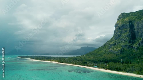 Wallpaper Mural Beautiful aerial view of Le Morne beach in Mauritius Torontodigital.ca