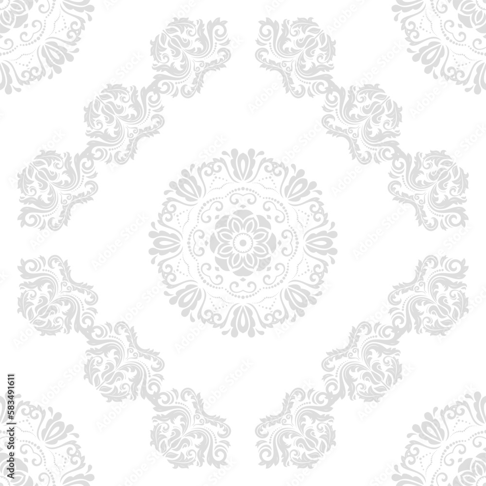 Classic seamless vector pattern. Damask orient ornament. Classic light vintage background. Orient pattern for fabric, wallpapers and packaging