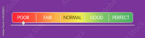 Rating scale. Flat, gradient, feedback scale. Vector illustration