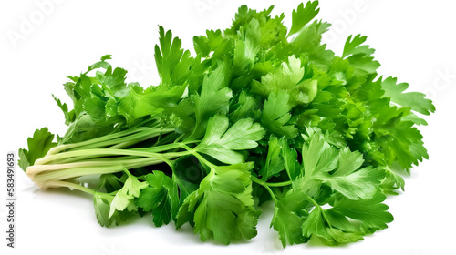 parsley. Fresh vegetables isolated on white background. Healthy food concept. Generative AI