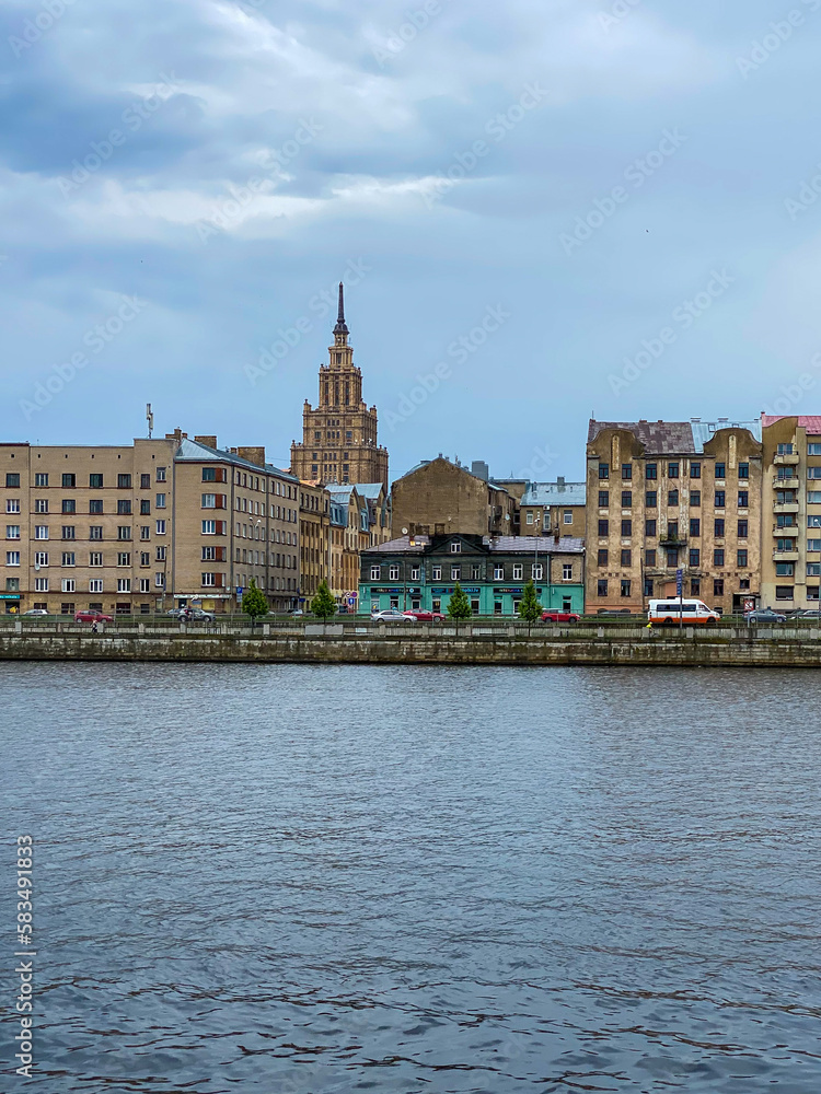 View of the town in Riga, Latvia