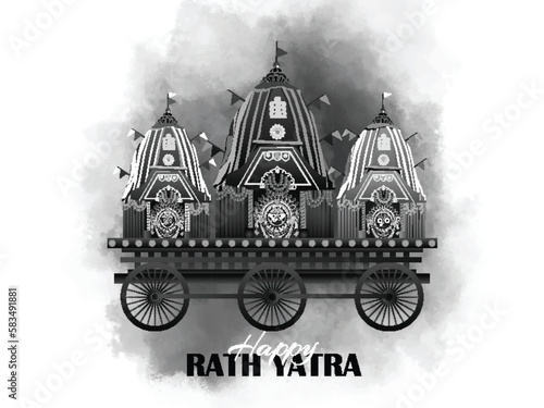 Rath yatra of lord jagannath balabhadra and subhadra festival celebration background