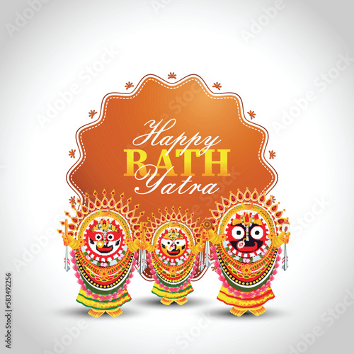 Rath yatra of lord jagannath balabhadra and subhadra festival celebration background