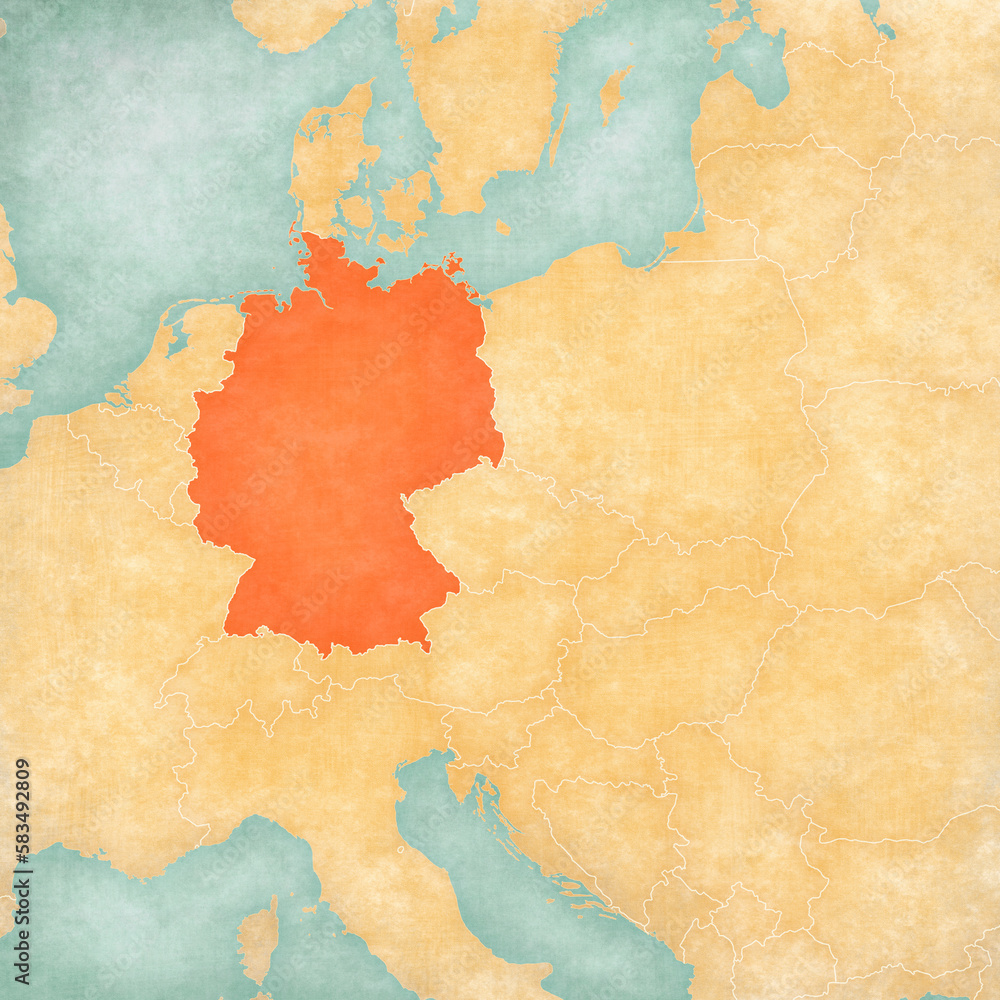 Map of Central Europe - Germany