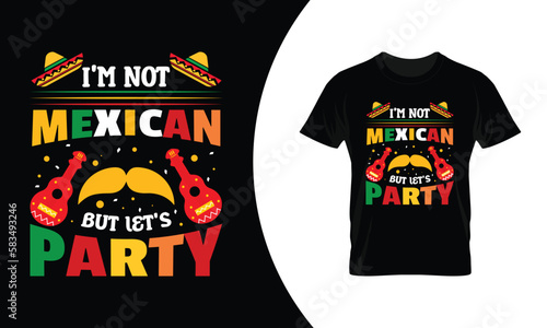 Cinco de mayo creative typography t-shirt design vector  Cinco De Mayo Mexican Annual Victory Celebration Day T-Shirt Design