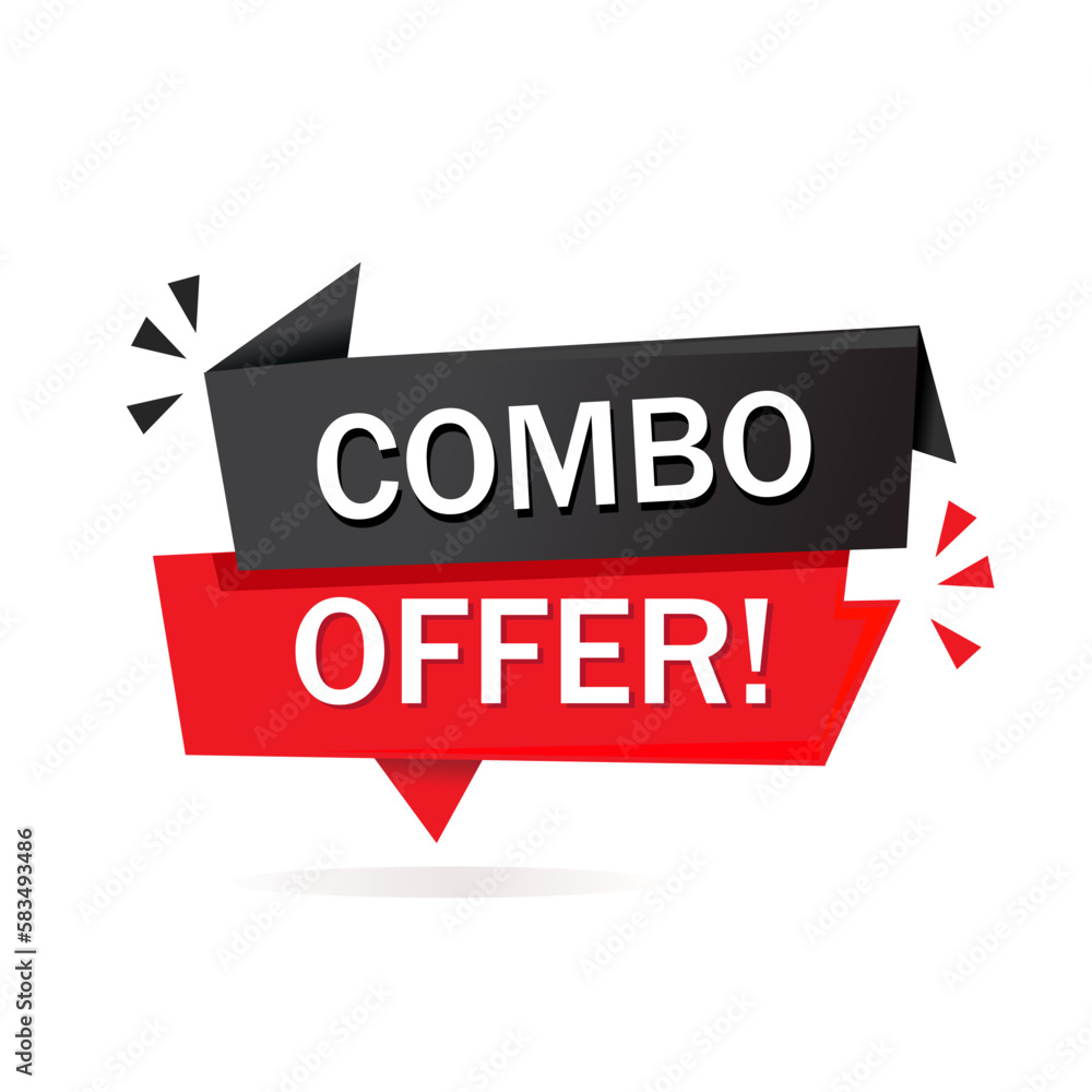 Combo offer banner design template. Vector illustration isolated white background. Combo offer banner design template. Vector illustration isolated white background.