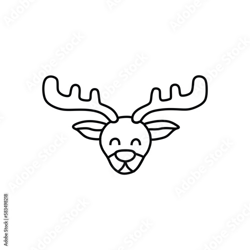 deer head with long horns