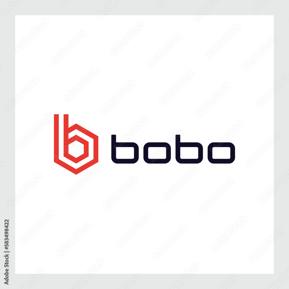 Fototapeta premium Simple and Elegant Modern Building Combine B Letter Initial Logo Design