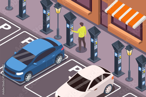 Self Parking Isometric Composition