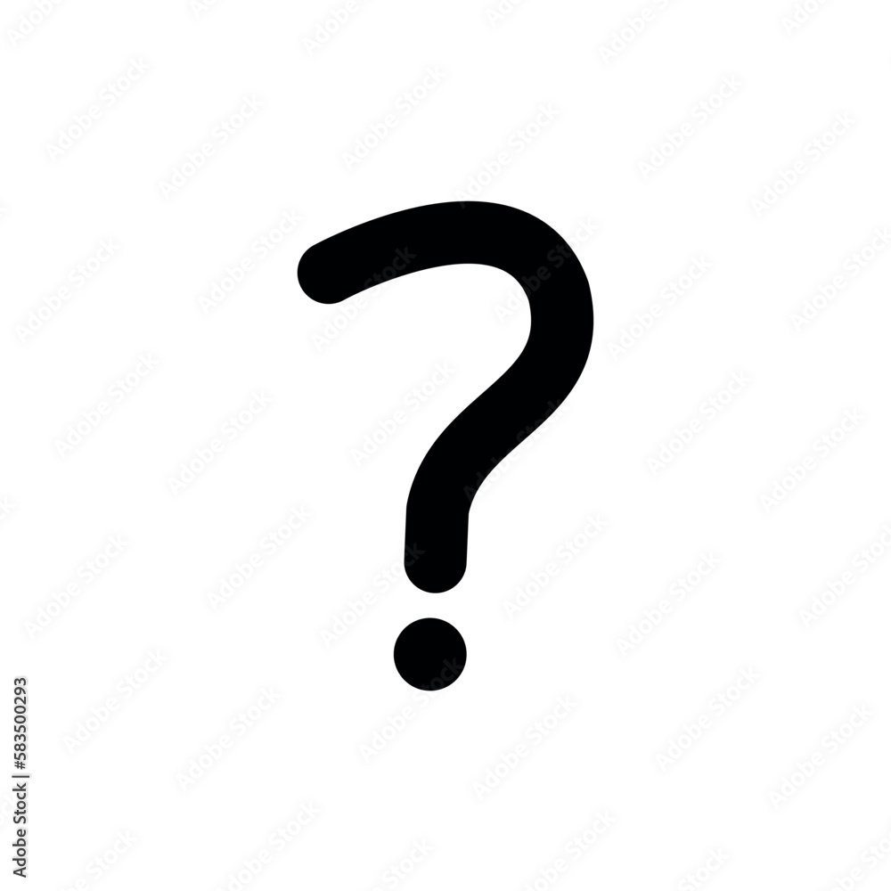 Vector question mark flat icon. Vector question mark flat icon.