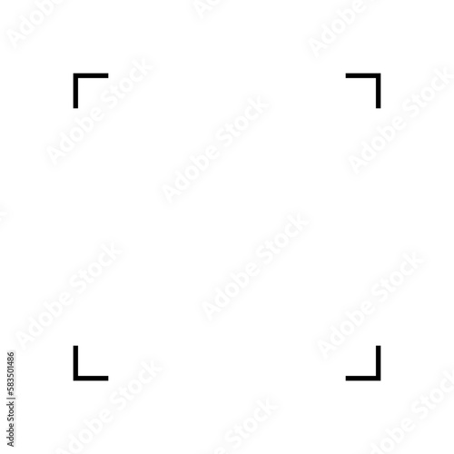 Simple monochromatic vector graphic of a camera viewfinder