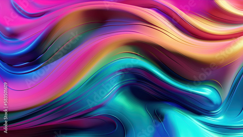 iridescent abstract wave background or wallpaper