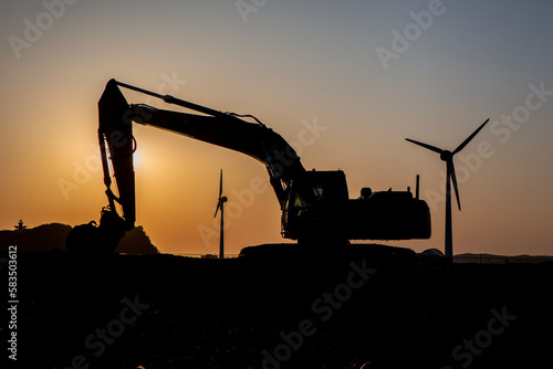 Wallpaper Mural Sunset in the wind generator Torontodigital.ca