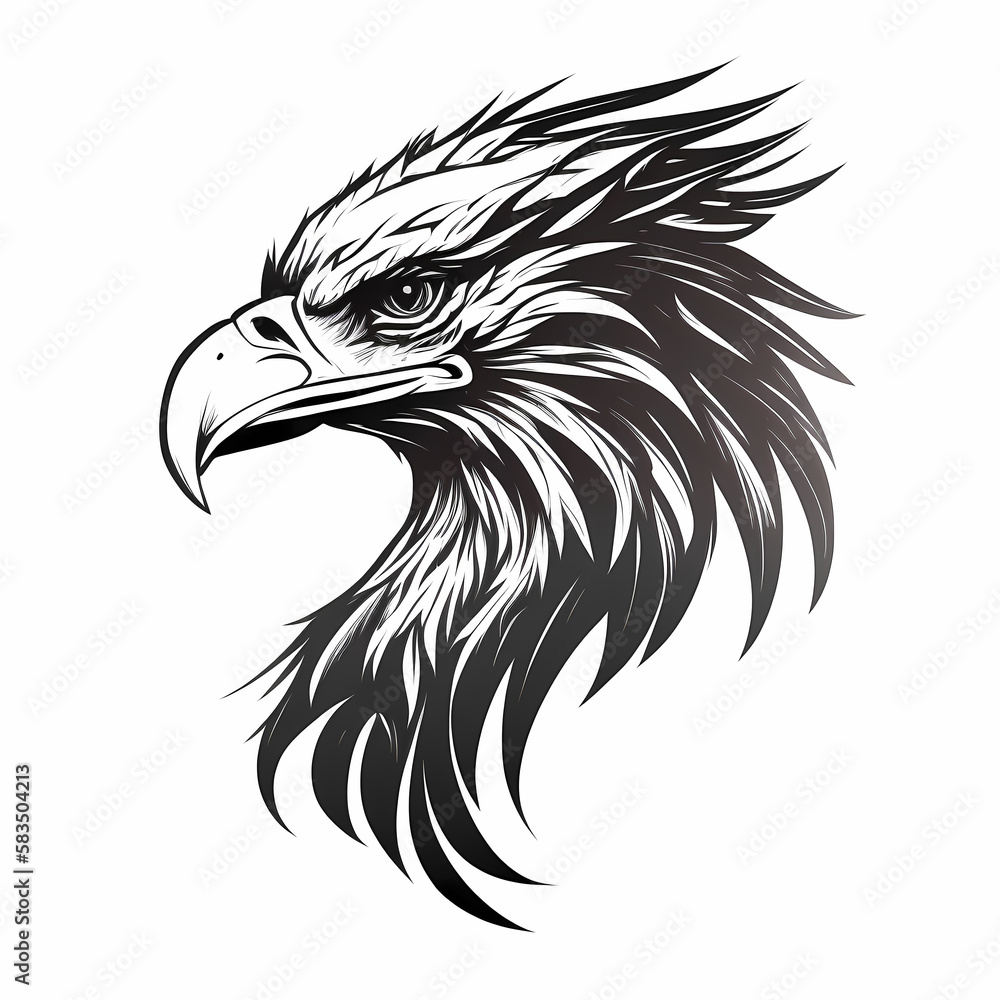 Eagle Head Logo. Generative AI Eagle Head Logo. Generative AI
