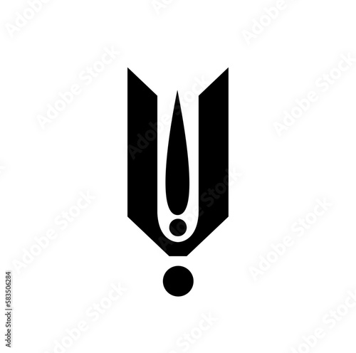 Lord Vishnu Tilak vector icon. Hindu Sanatal Tilaka.