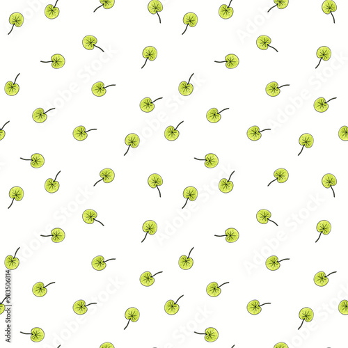 Seamless pattern with leaves Nature background