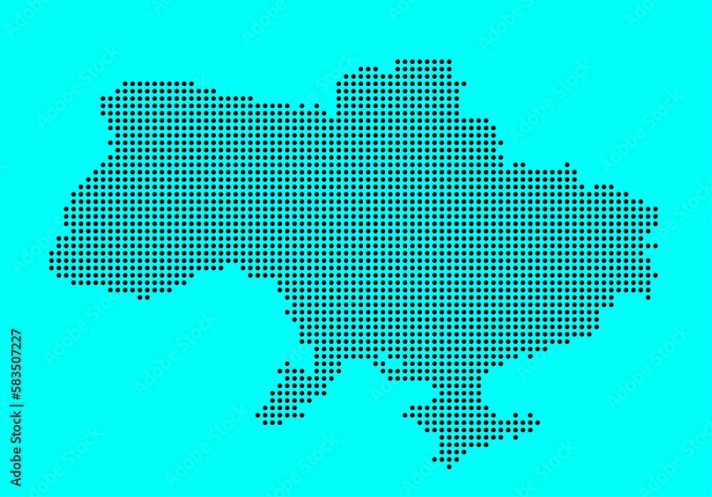 Dotted map of Ukraine. Vector illustration. Dotted map of Ukraine. Vector illustration.
