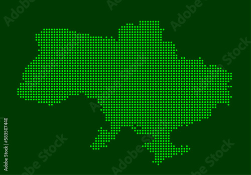 Dotted map of Ukraine. Vector illustration.