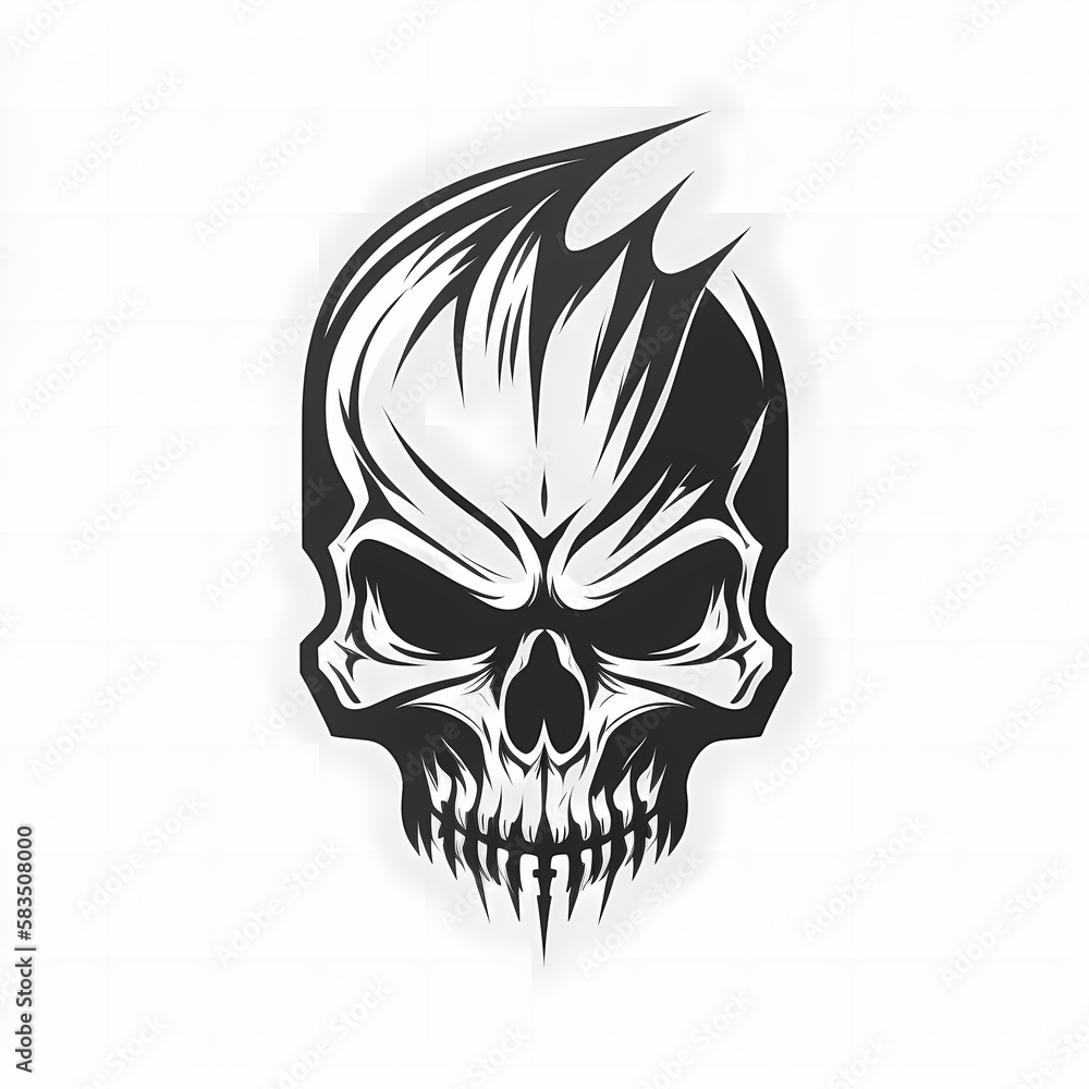 Obraz premium Skull Tribal Illustration
