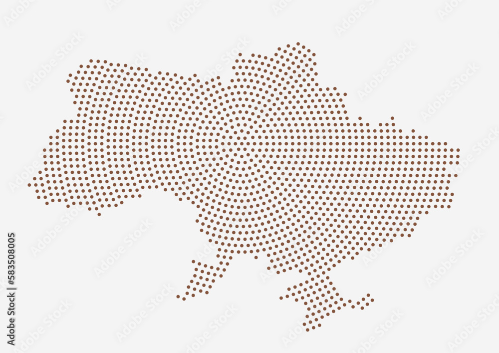 Dotted map of Ukraine. Vector illustration. Dotted map of Ukraine. Vector illustration.