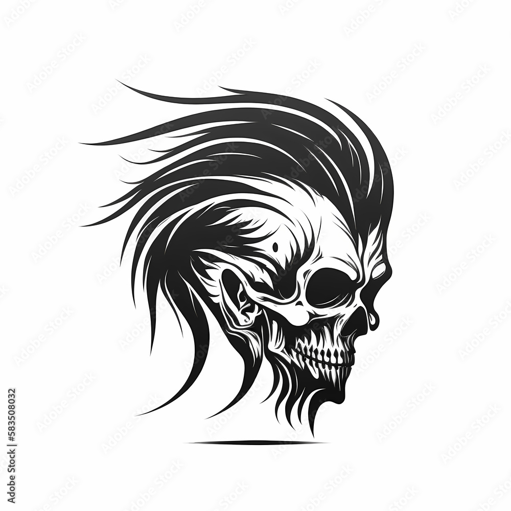 Skull Tribal Illustration Skull Tribal Illustration