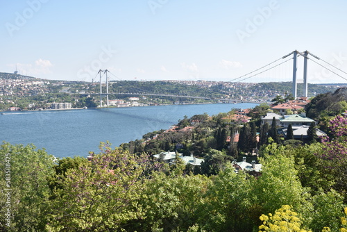 Canvas Print view of the bosphorus strait