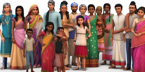 Traditional Indian Attire and Accessories for Avatar Characters  GENERATIVE AI