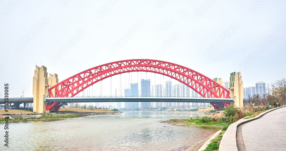 Tianbaowan Bridge, Tianfu New Area, Chengdu, Sichuan