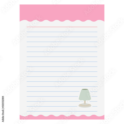 Paper Note Winter Hygge Cute table lamp reading