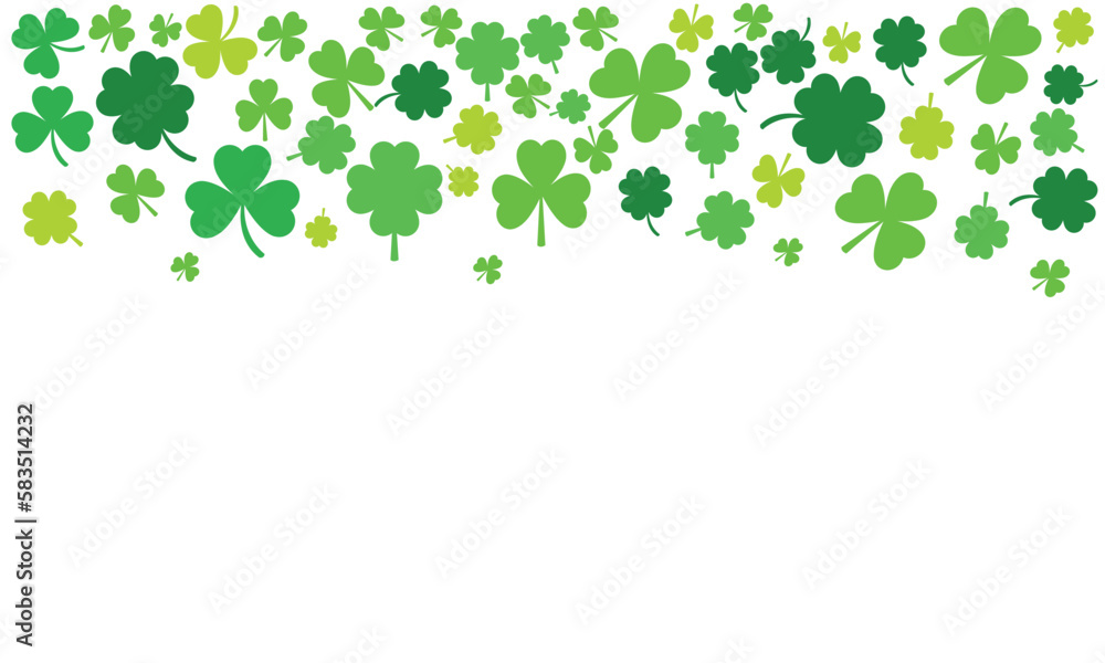 green shamrock leaves border background st patricks day clover vector eps 10 green shamrock leaves border background st patricks day clover vector eps 10
