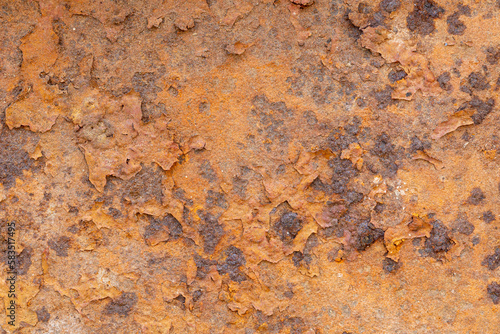 Old grunge rusty zinc wall for textured background.