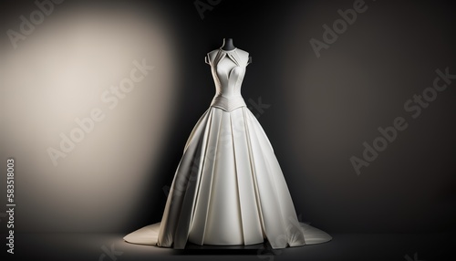 beautiful, unique white color tulle wedding bridal dress