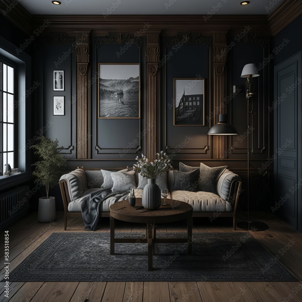 Fototapeta premium living room interior Generative AI