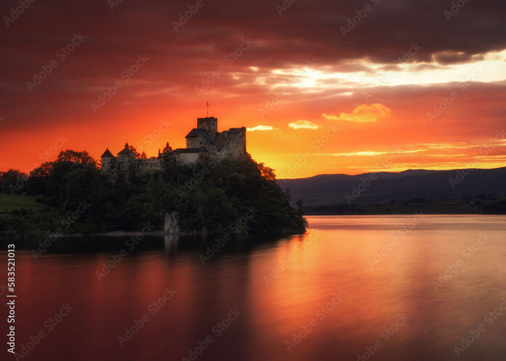 Niedzica Castle at sunset - Poland