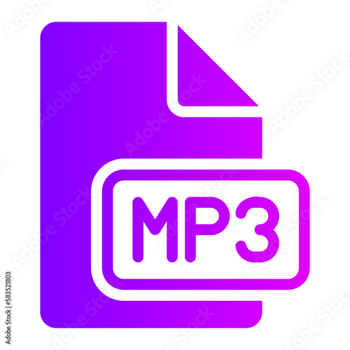 mp3 gradient icon