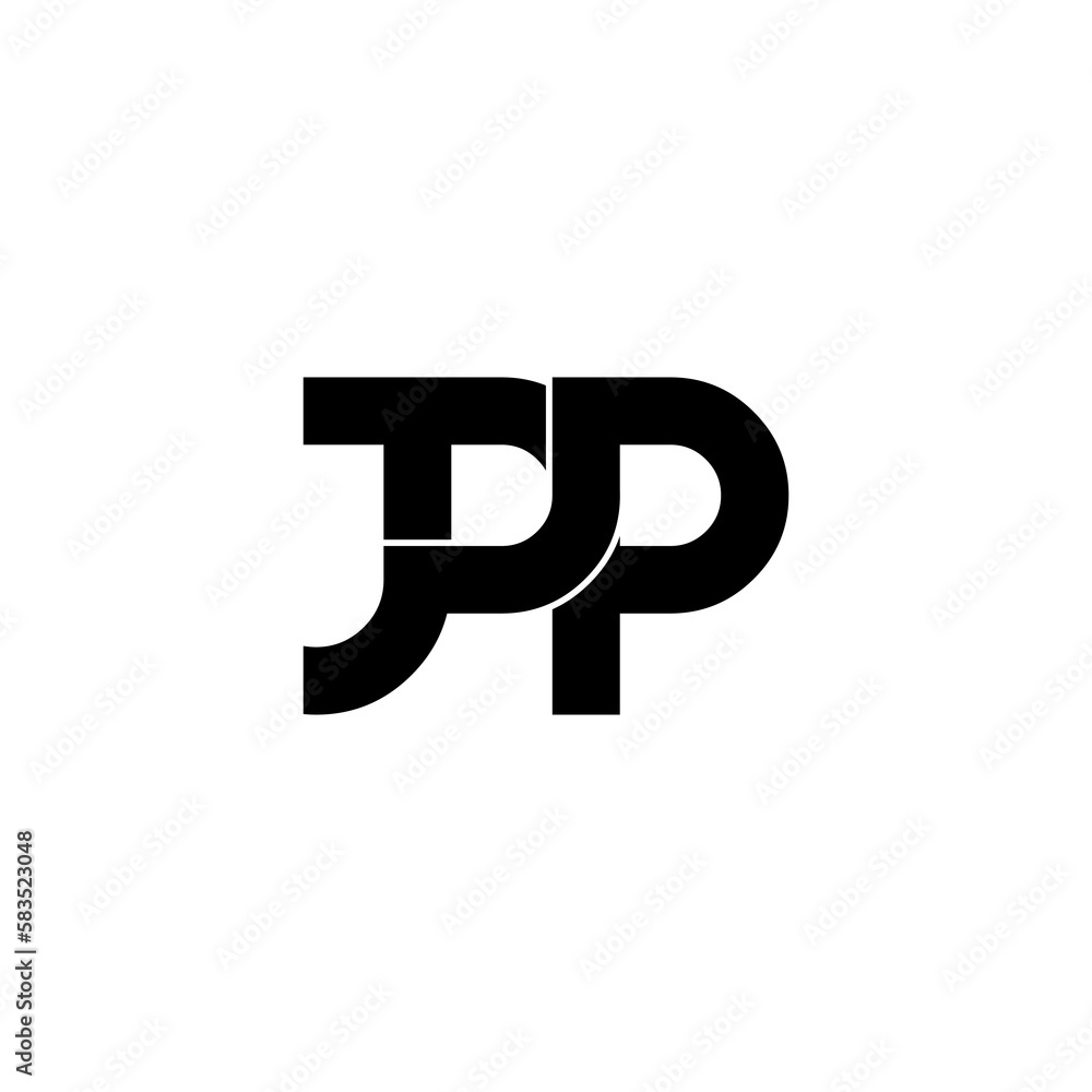 jpp lettering initial monogram logo design jpp lettering initial monogram logo design