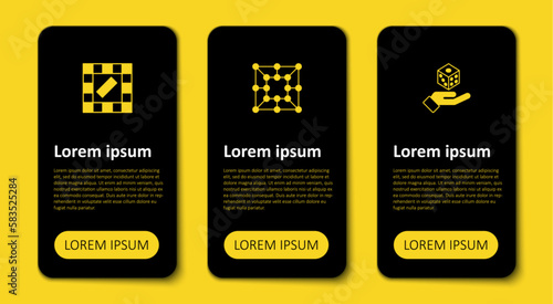 Set Game dice, Board game and . Business infographic template. Vector